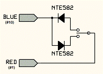 Direction control selects from two diodes with opposite polarity.  The two controls are connected in parallel
